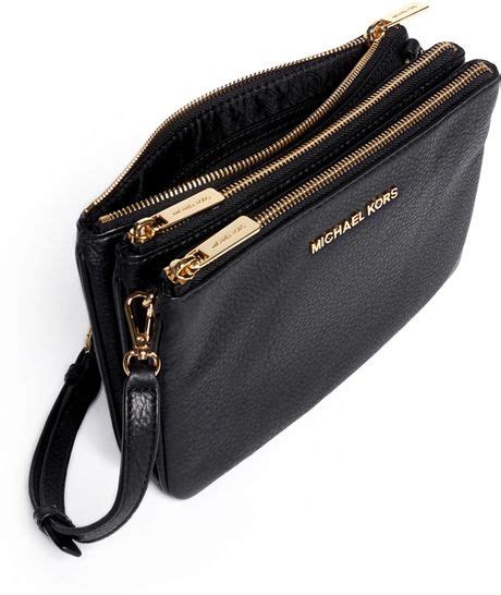 michael kors bedford gusset crossbody bag black|Michael Kors bedford flat crossbody.